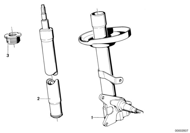 Front spring strut/shock absorber ->47151310072