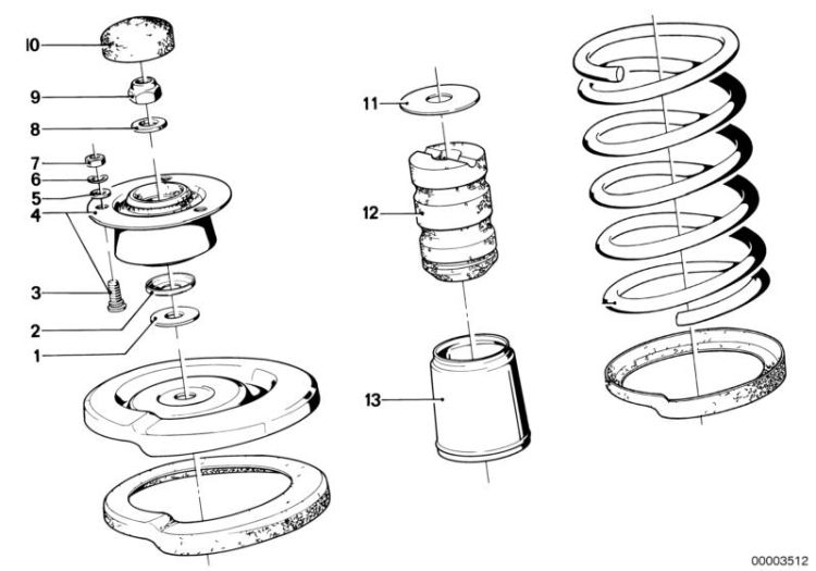 Guide support/spring pad/attaching parts ->47151310059