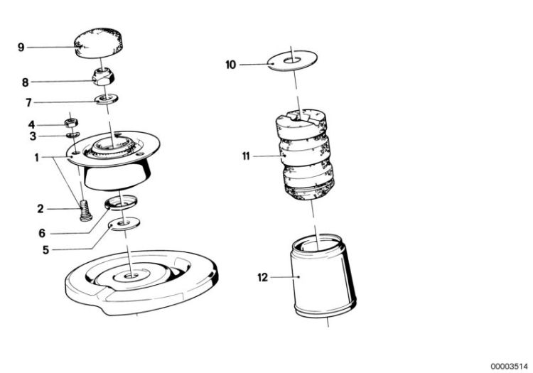 Guide support/spring pad/attaching parts ->47176310108