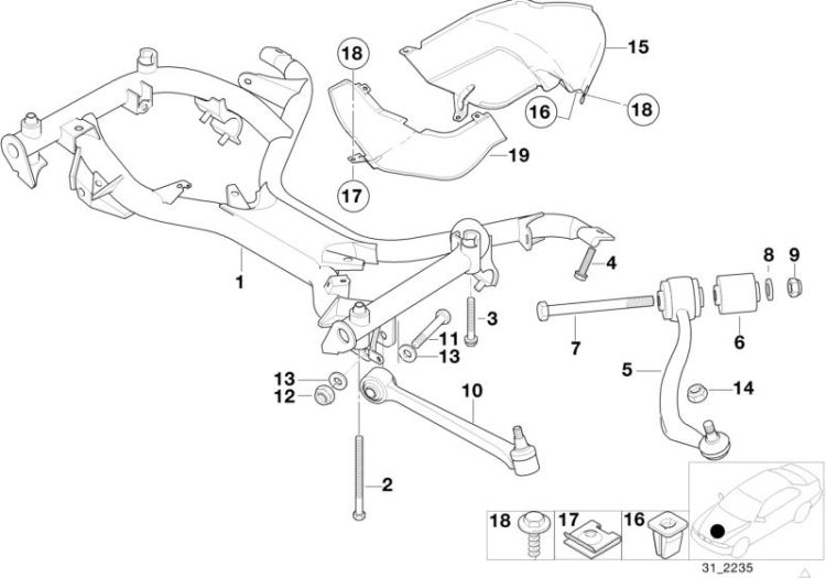 Front axle support/wishbone ->47507310248