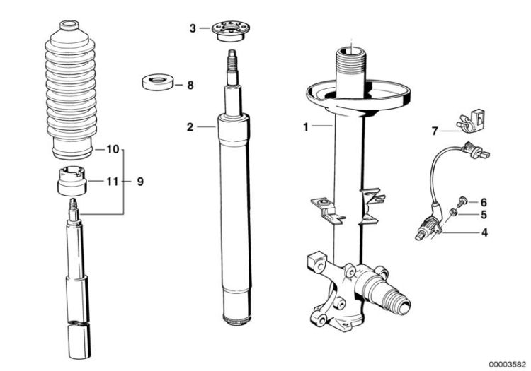 Shock absorber-insert, Number 02 in the illustration