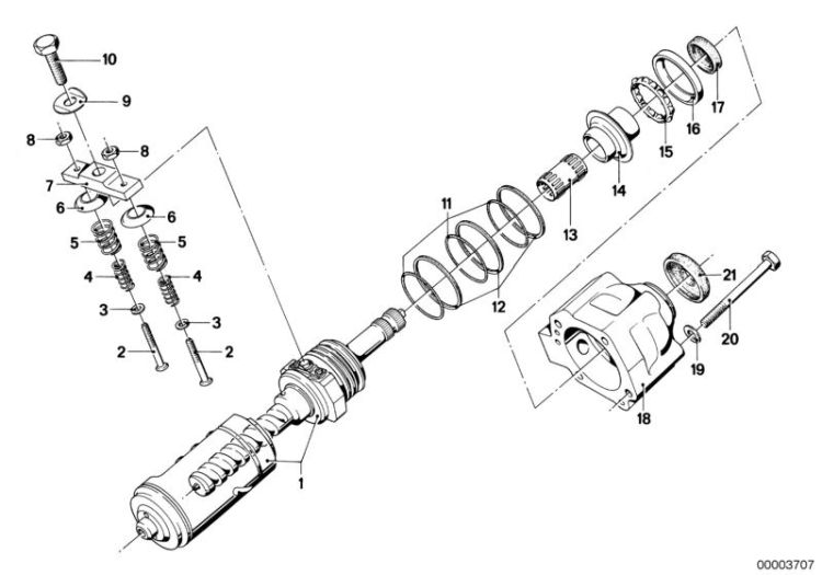 Hydro steer.box-worm gear/suspension ->47151320071