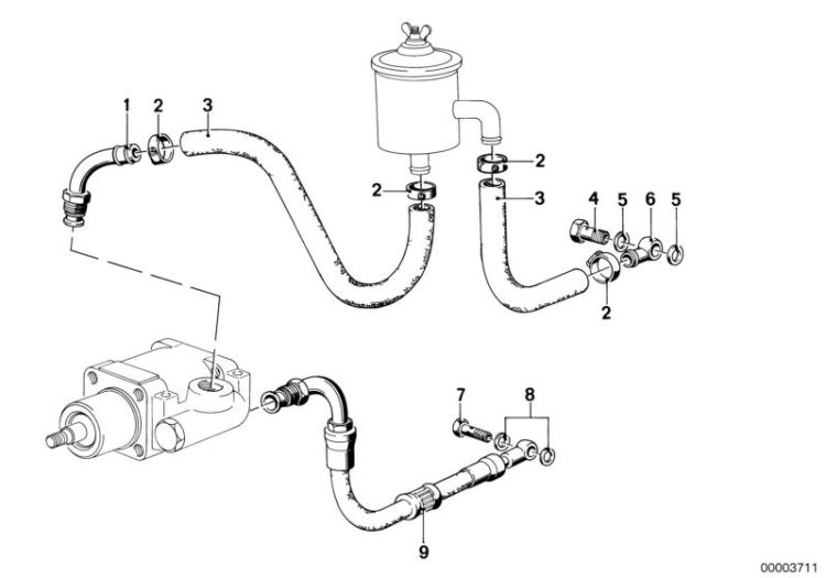 Hydro steering-vane pump/bearing support ->47157320080