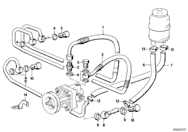 Hydro steering-oil pipes ->47249320220