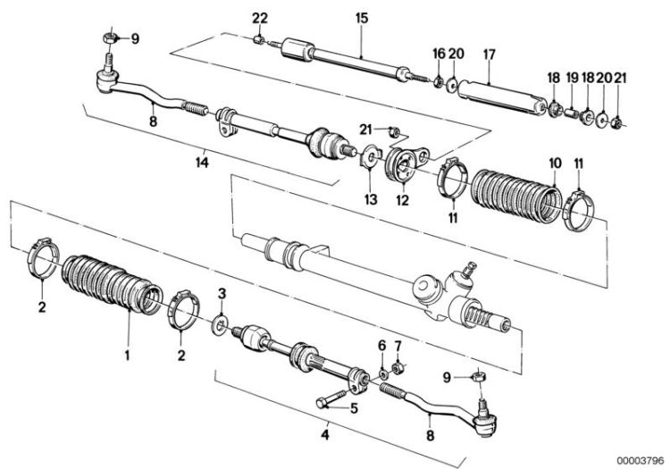 Steering linkage/tie rods ->55482518902