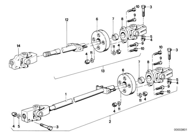 Steer.col.-lower joint assy ->47165320343