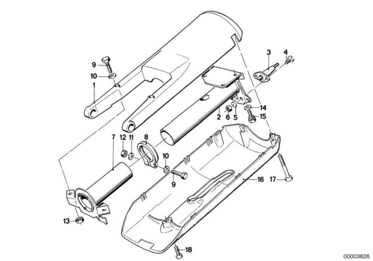 Steering column-tube/trim panel ->47176320384