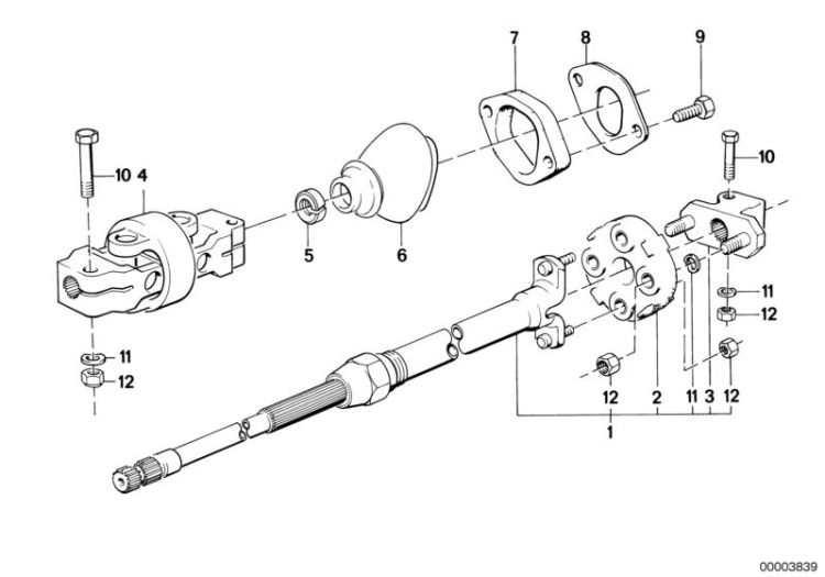 Steer.col.-lower joint assy ->47249320478