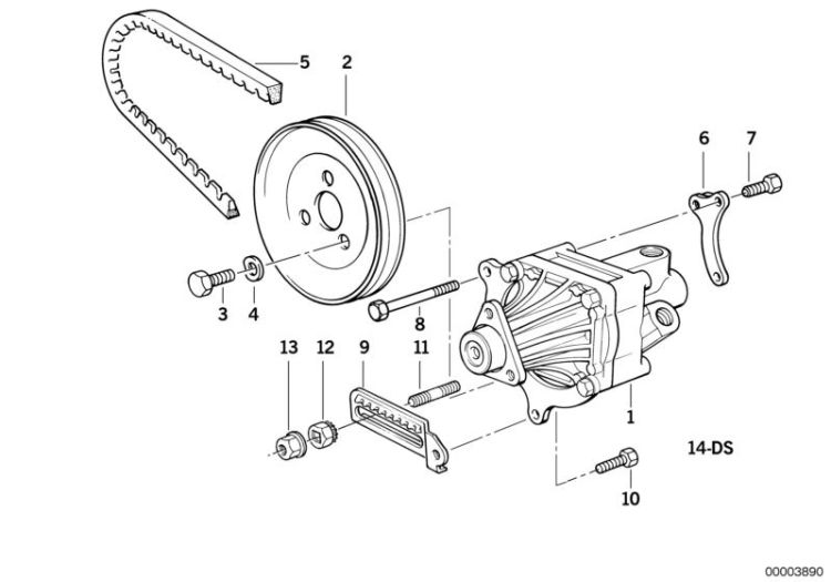 Hydro steering-vane pump/mounting ->47151110460