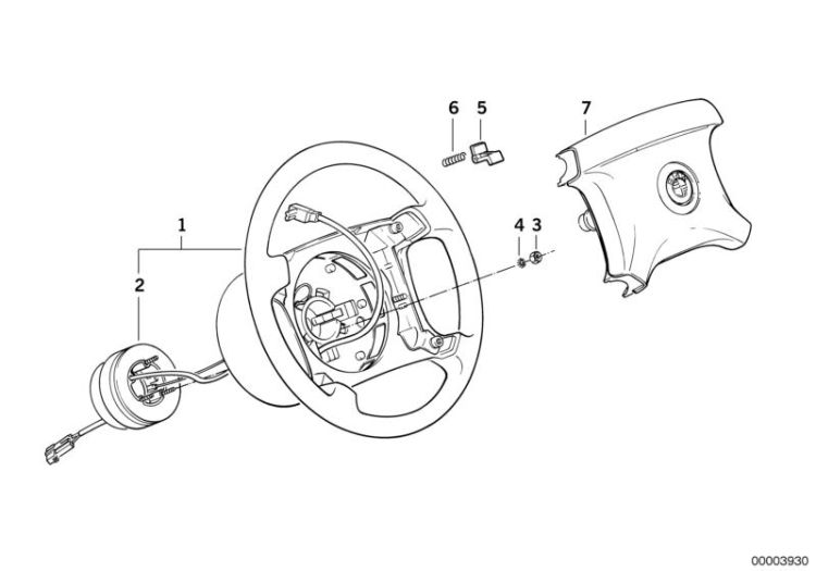 Steering wheel airbag ->47195320873