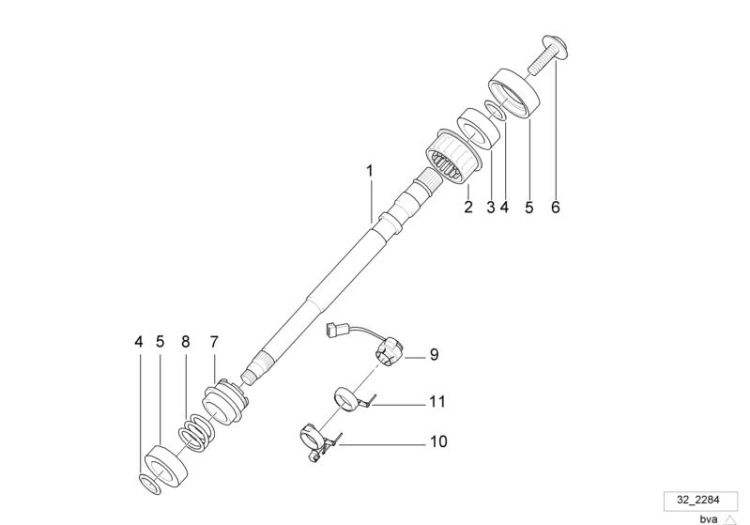 Steer.col.-steer. spin. upper ->47507320700