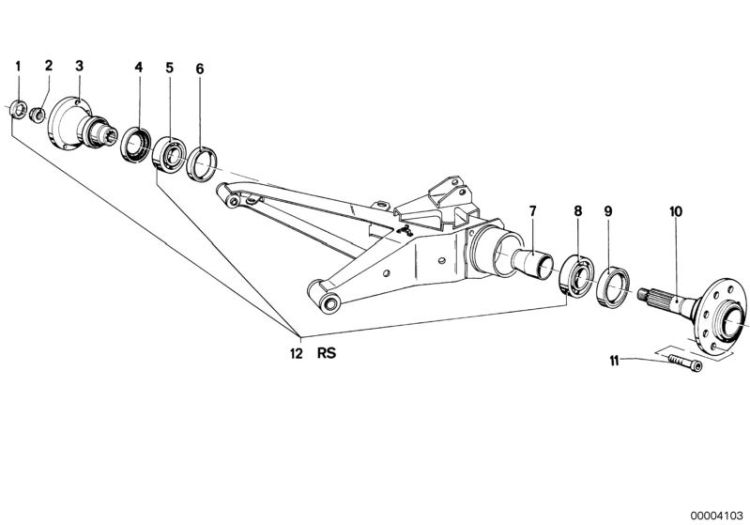 Side shaft/wheel bearings ->47157330162