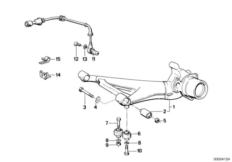 Rear axle support/wheel suspension ->