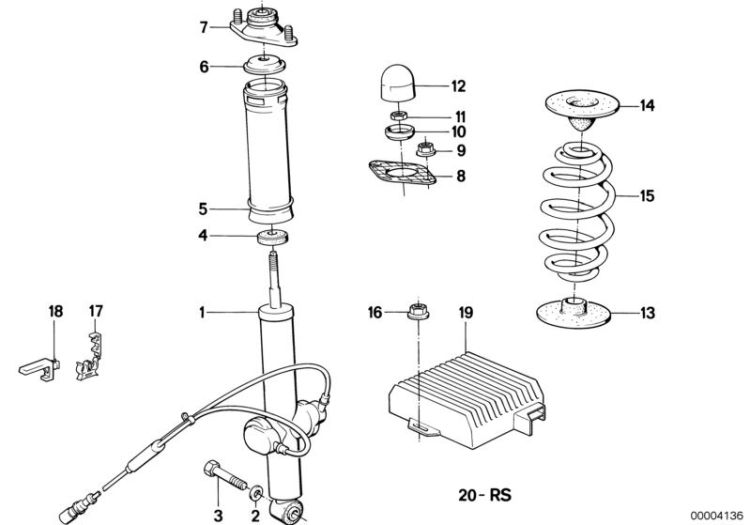 Single components for rear spring strut ->47249330211