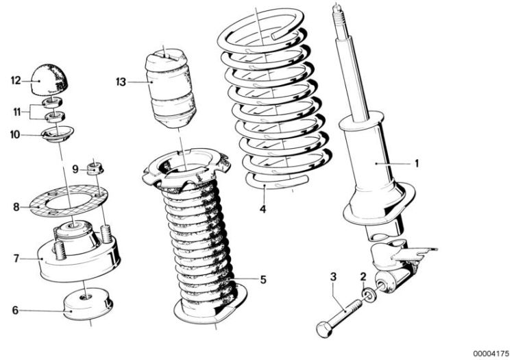 Coil spring, Number 04 in the illustration