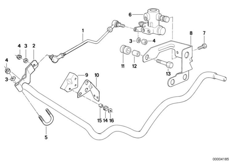 37101133890 ROD Rear Axle Self levelling suspension BMW 5er E39 37101132789 E34 E32 >4185<, Asta di espansione