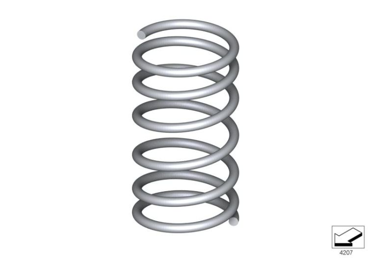 Coil spring, rear ->1300866