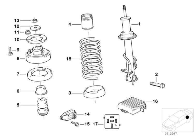 Rear spring strut EDC/ctrl unit/sensor ->47338330361