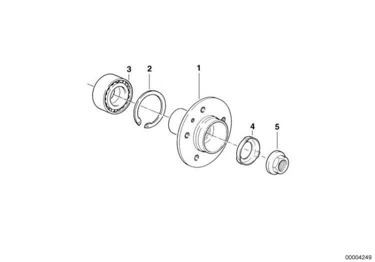 Side shaft/wheel bearings ->47208330170