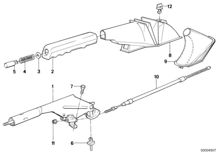 Handbrake lever ->47195340321