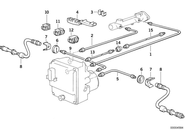 Brake pipe front ABS ->47381340512