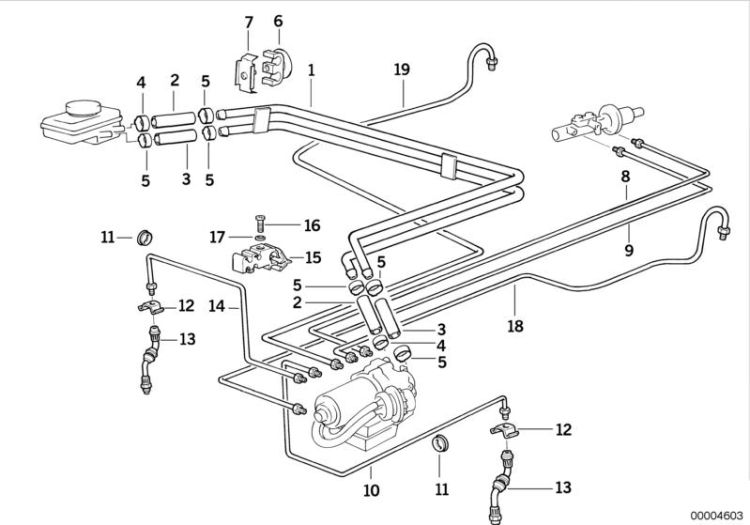 Brake pipe front ABS/ASC+T ->47416340531