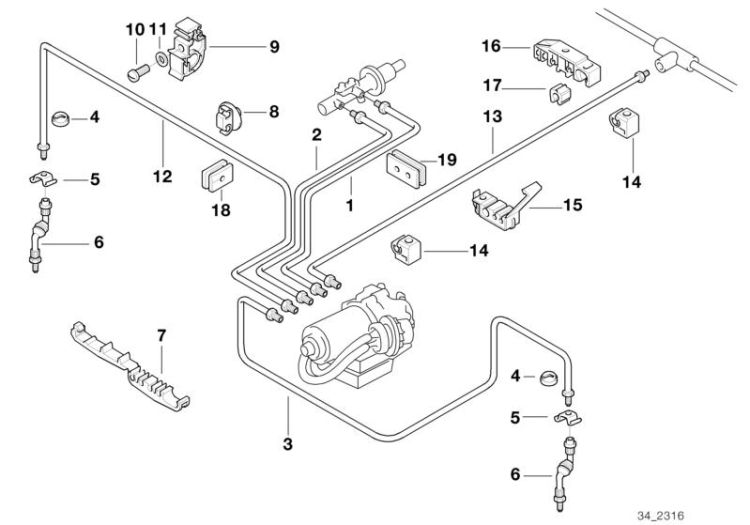 Brake pipe front ABS ->47327160065