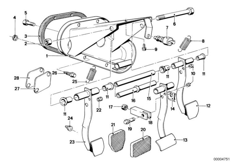 Pedals/stop light switch ->47165350003