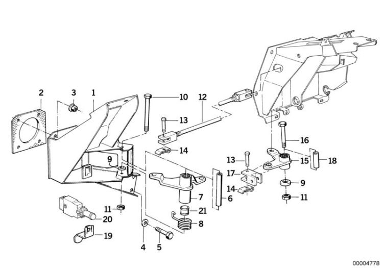 Foot controls/deflection rod ->47151120256