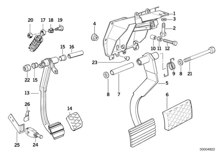 Pedals-supporting bracket ->47249350042