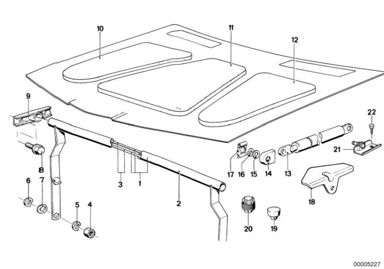 Engine hood/mounting parts ->47151410416