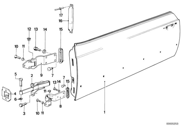 Front door-hinge/door brake ->47195410477