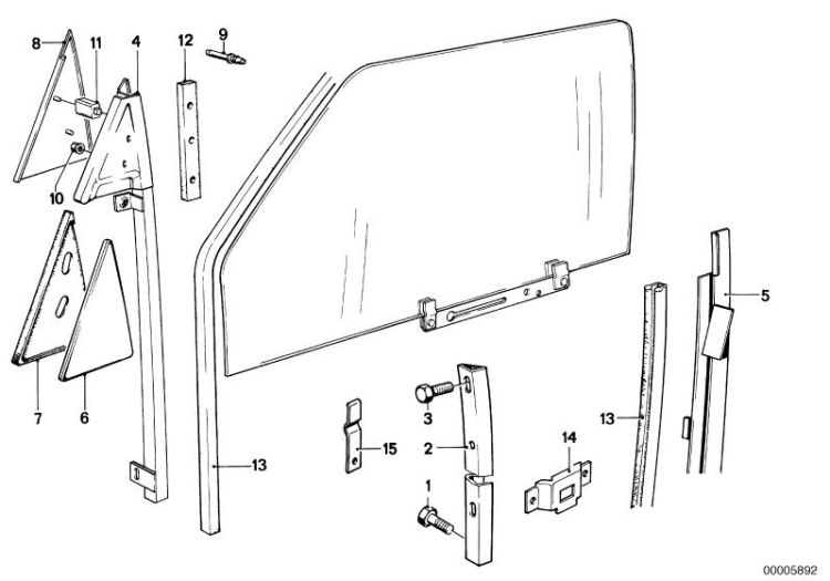 Door window lifting mechanism front ->