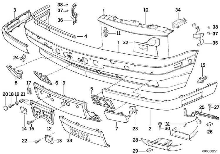 Trim panel, bumper, front ->47367510610