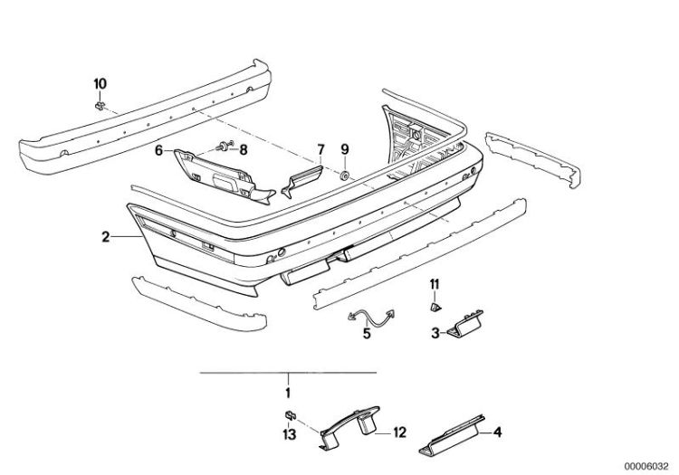 Rear bumper trim panel - M Technic ->47249510556