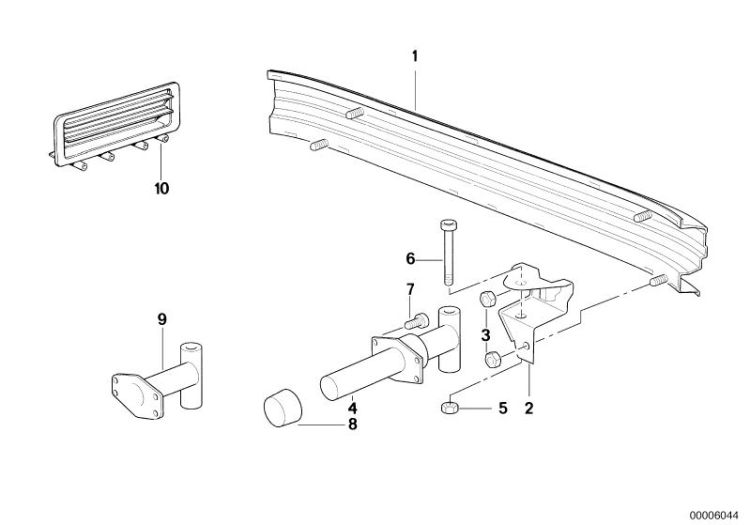 Vis cylindrique, numéro 06 dans l'illustration