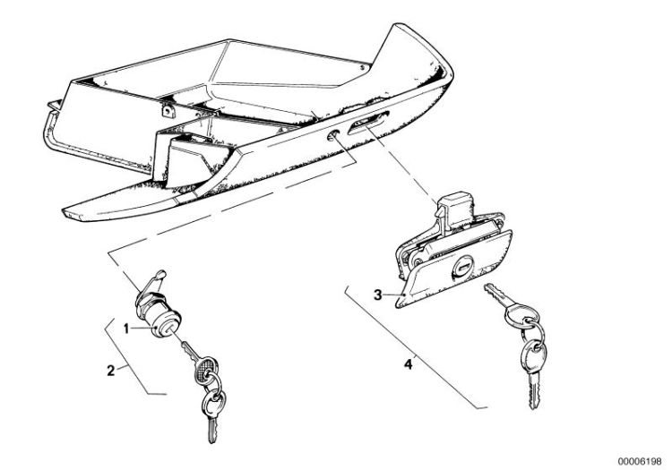 Glove box lock ->47165511020