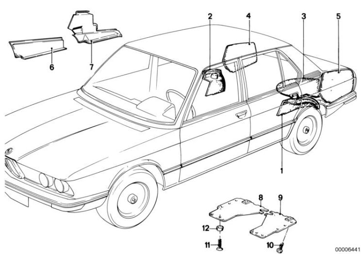 Trim panel, trunk lid, Number 08 in the illustration