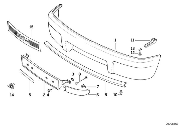 Front bumper trim, M technic ->47195510747