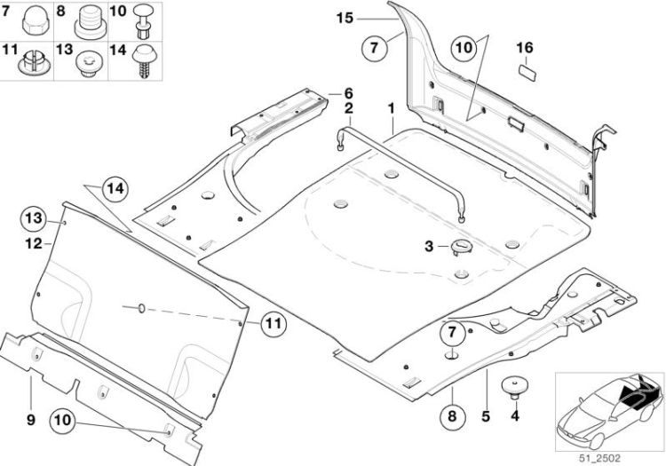 Trunk trim panel ->47507512186