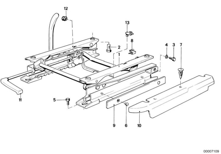 Front seat-vertical seat adjuster ->47195520080