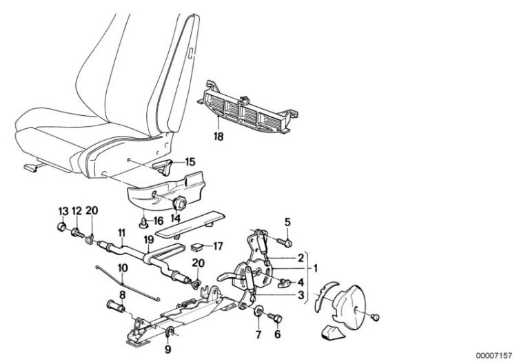 Reclining seat fitting ->47177521510