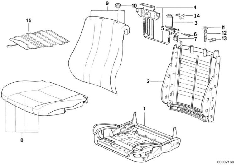 BMW Sportsitz Sitzrahmen elektrisch ->47338520322