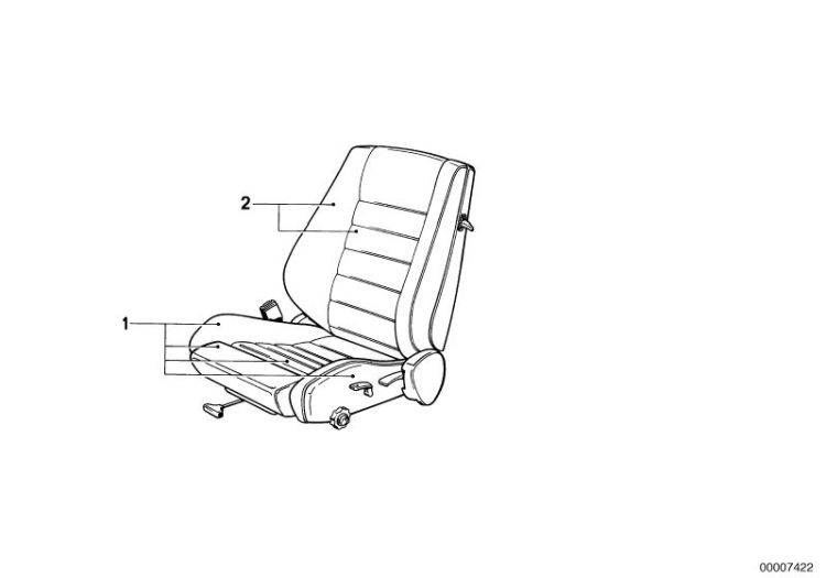 BMW sportseat seat cover ->47199520886