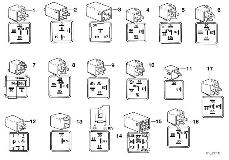 Relais toit ouvrant relevable, numéro 07 dans l'illustration