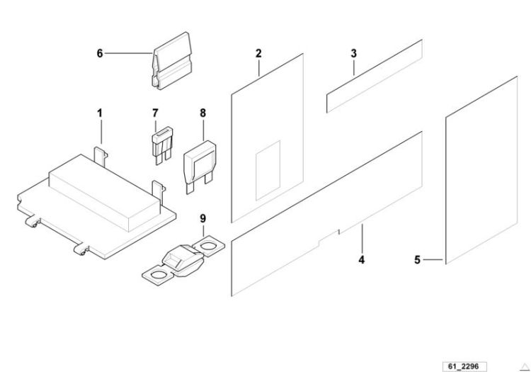 Single components for fuse box ->58137611710