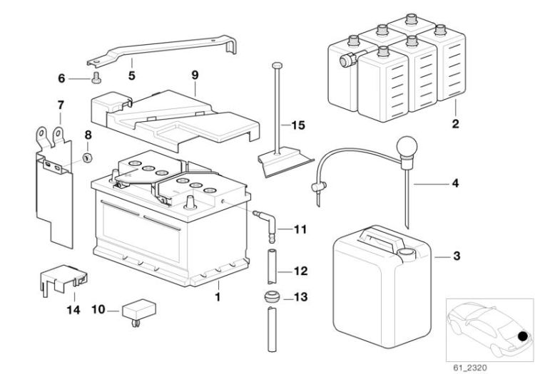 Batterie vide d`origine BMW ->47249610646