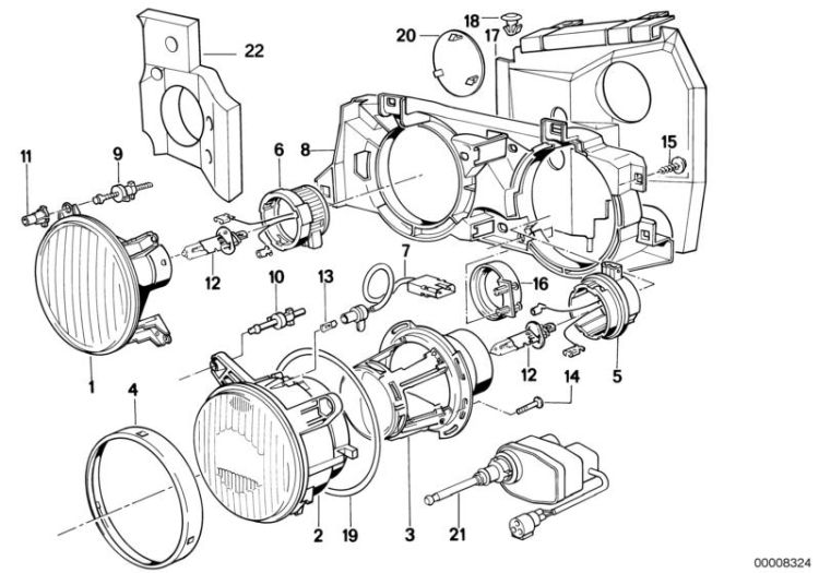 Single components for headlight ->47367630042