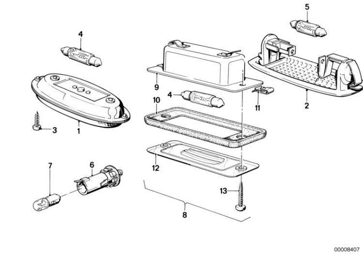 Lampe intérieure, numéro 02 dans l'illustration