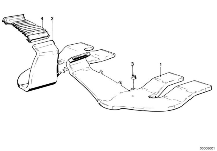 Rear heater duct ->47249640080